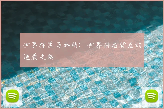 世界杯黑马加纳：世界排名背后的逆袭之路