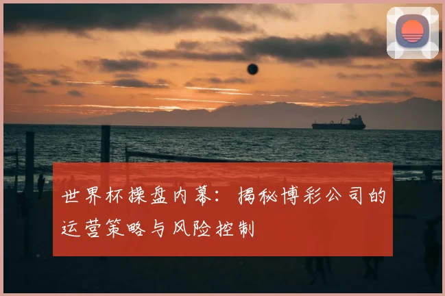世界杯操盘内幕:揭秘博彩公司的运营策略与风险控制