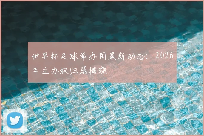 世界杯足球举办国最新动态:2026年主办权归属揭晓